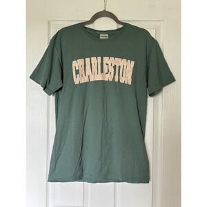 ComfortWash Charleston Graphic T-Shirt Sage Green Cotton Mens Medium
